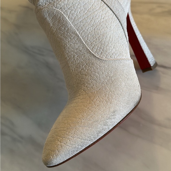 🤍AUTHENTIC CHRISTIAN LOUBOUTIN LIONNE 100 COSTA DESERT LUNE TALL FRINGE BOOTS🤍 - Picture 16 of 16